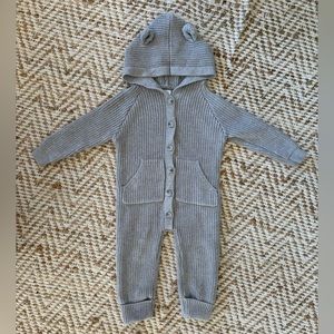 Jamie Kay Bear Knit Onepiece, 2Y, Gray